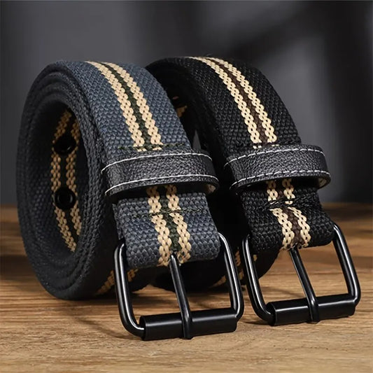 Striped Canvas Belt