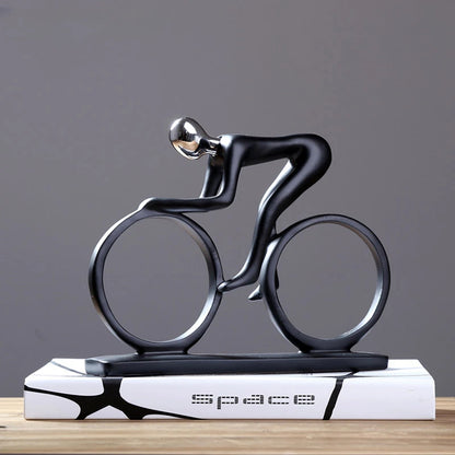 Cyclist In Motion Sculpture