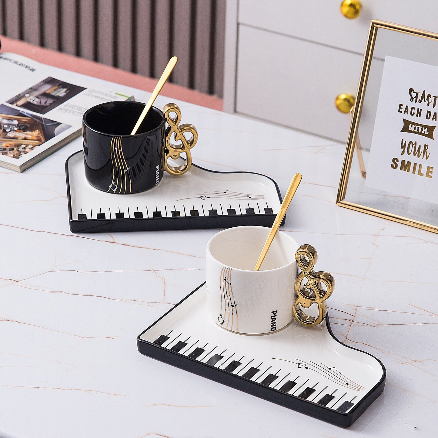 Piano Mug & Tray Ensemble