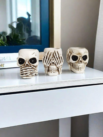 See No Evil Trio Skull Planters
