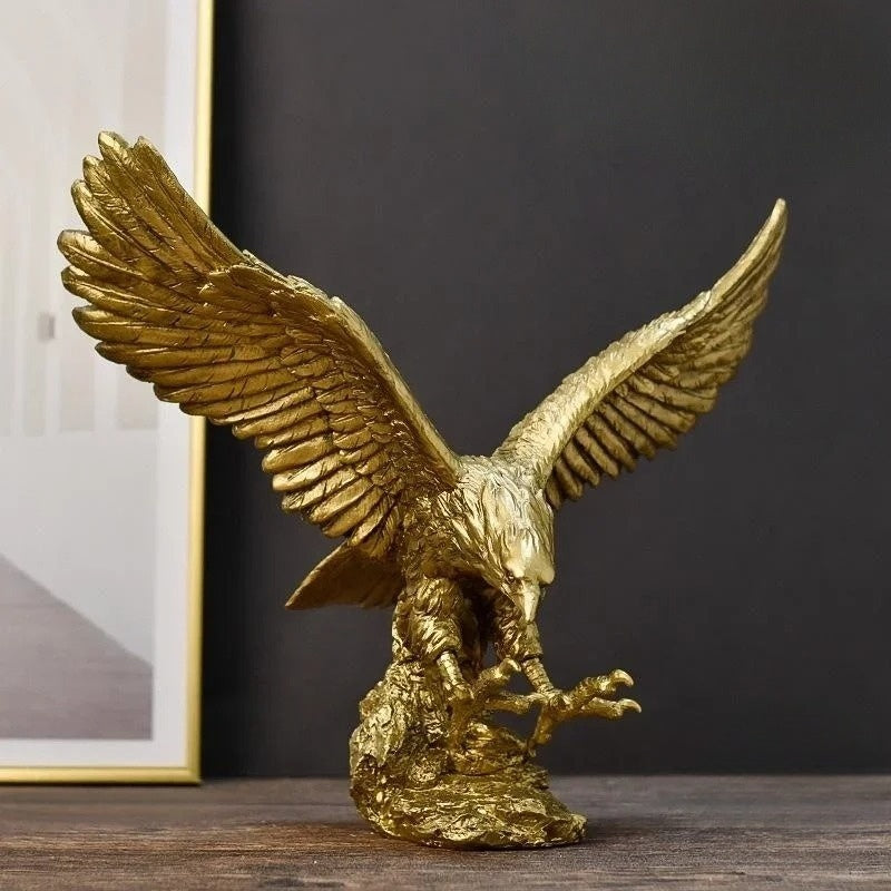 Golden Apex Noble Eagle Sculpture