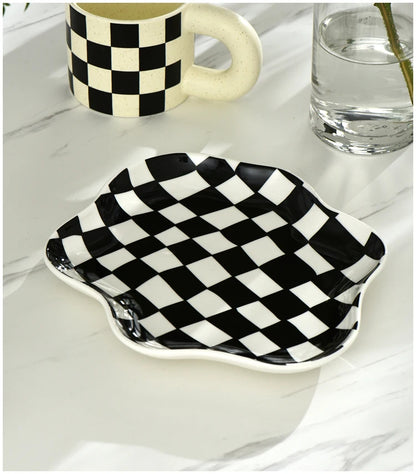 Vintage Checkered Organizer Tray