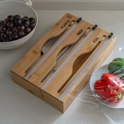 Bamboo Kitchen Wrap Organizer Trio