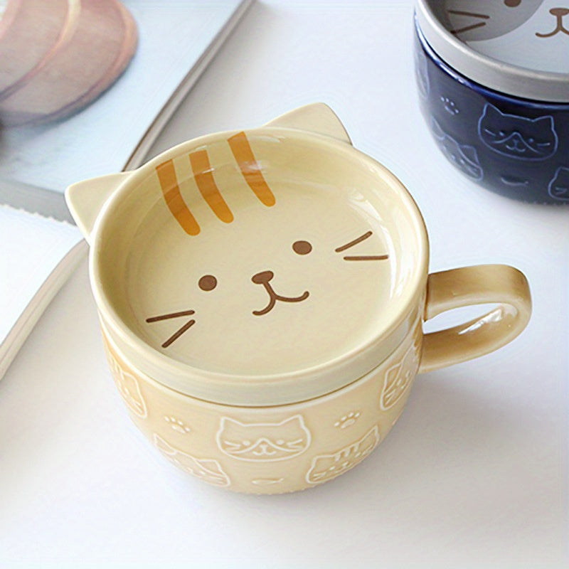 Meow Mug with Matching Dish Lid