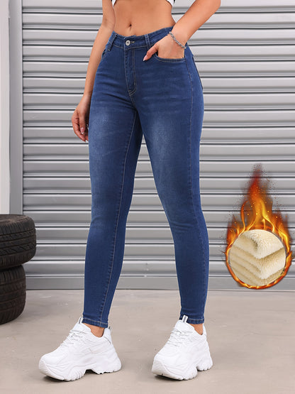 Cozy Chic Fleece-Lined Skinny Jeans