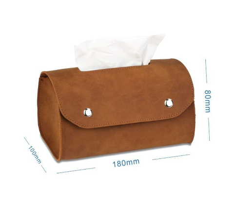 Retro Leather Tissue Box