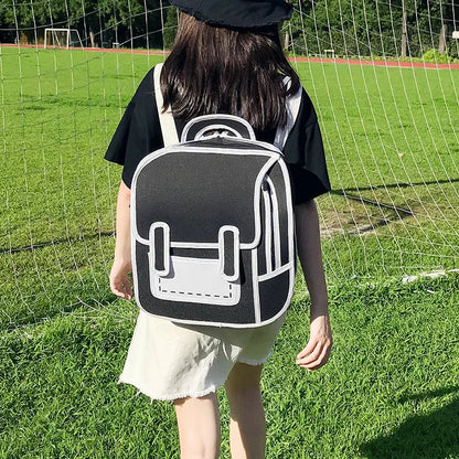 3D Cartoon Canvas Backpack