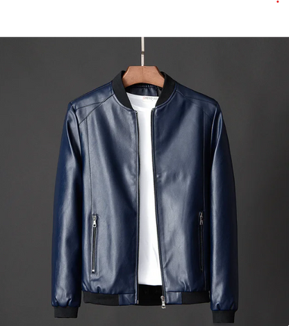 Street Style Leather Bomber Jacket