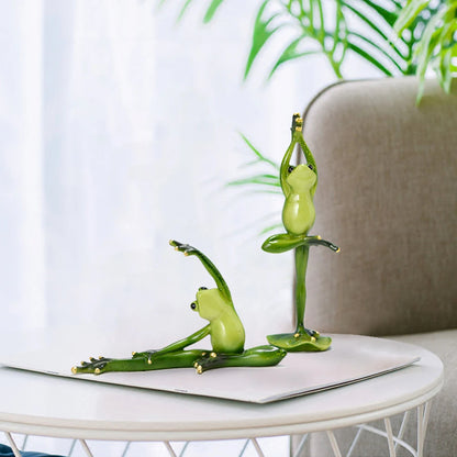 Yoga Frog Figurines