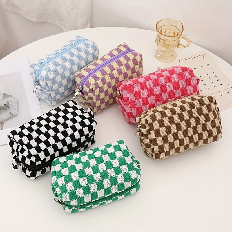 Modern Checkered Vanity Bag