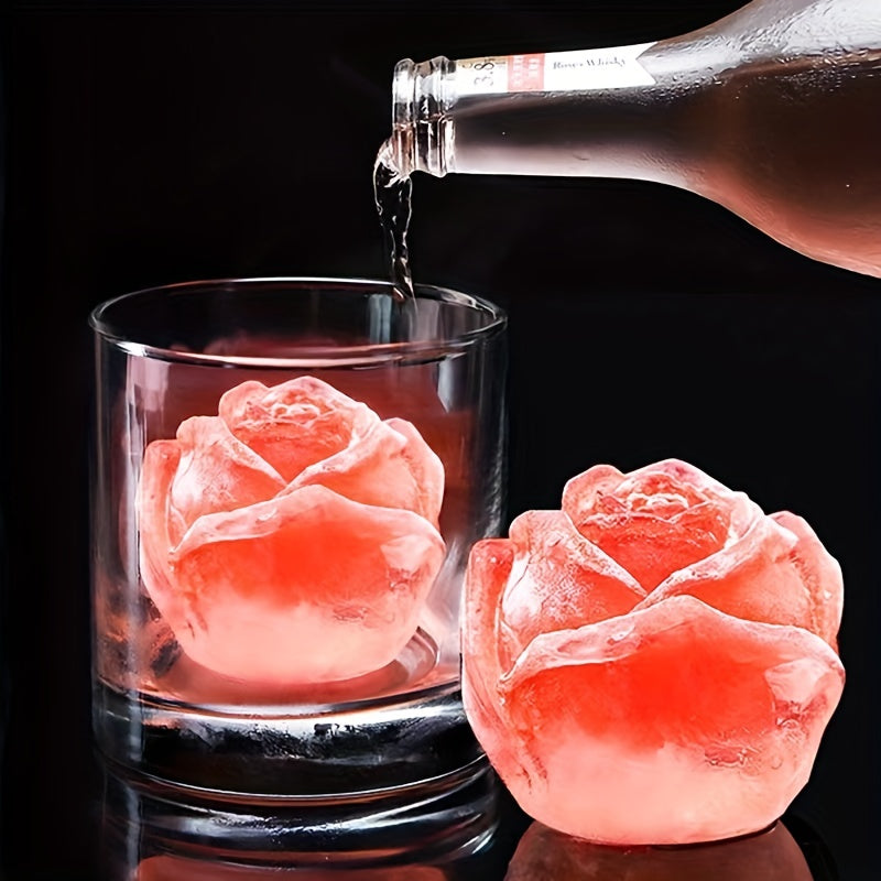 FloralFreeze Rose Ice Mold Tray