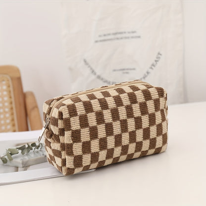 Modern Checkered Vanity Bag