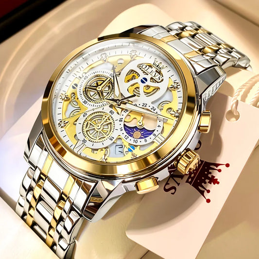 OLEVS Executive Skeleton Timepiece