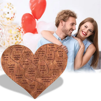 Reasons Why I Love You: 20-Piece Wooden Puzzle