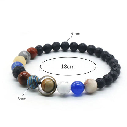 Cosmic Orbit Solar System Beaded Bracelet