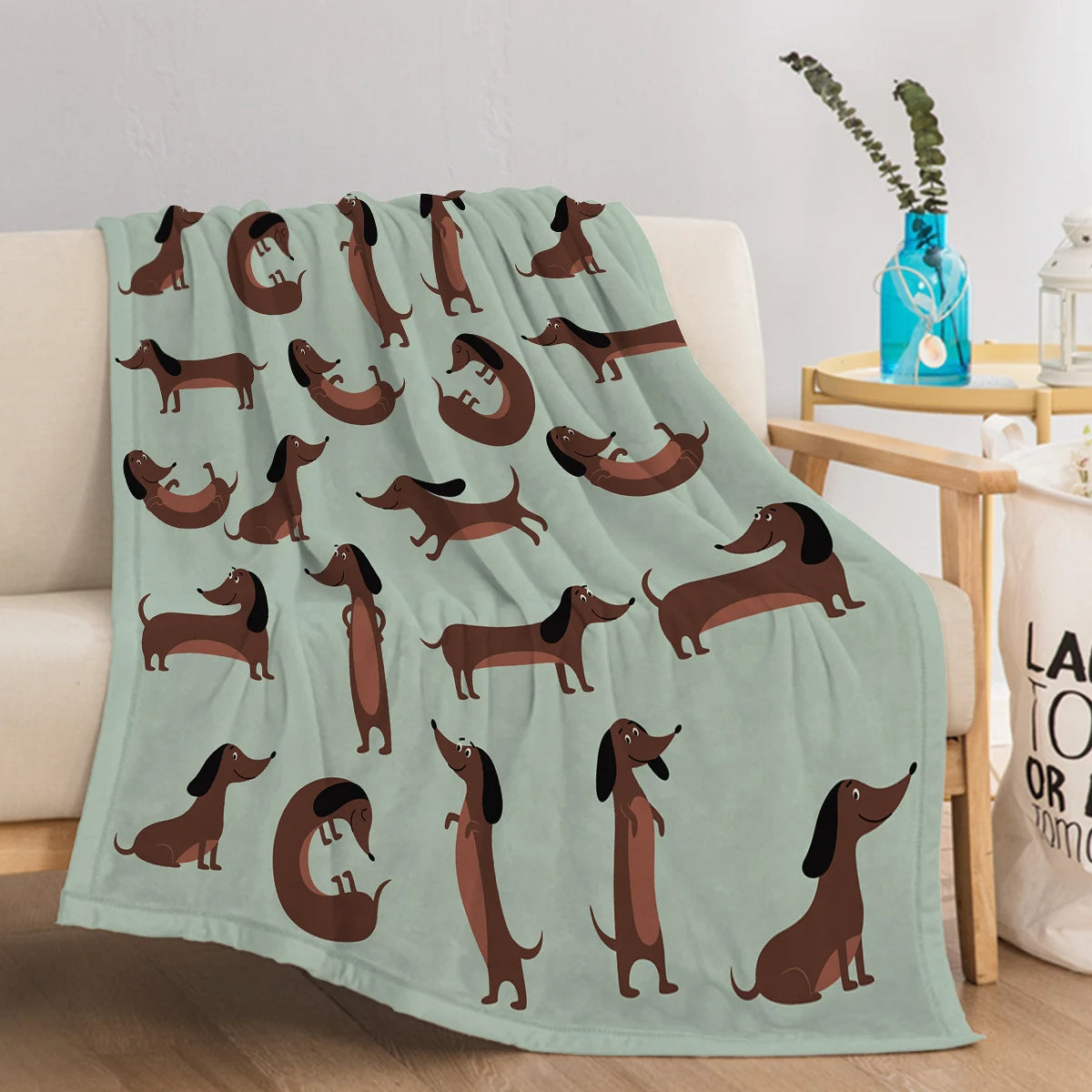 Cozy Dachshund Throw Blanket