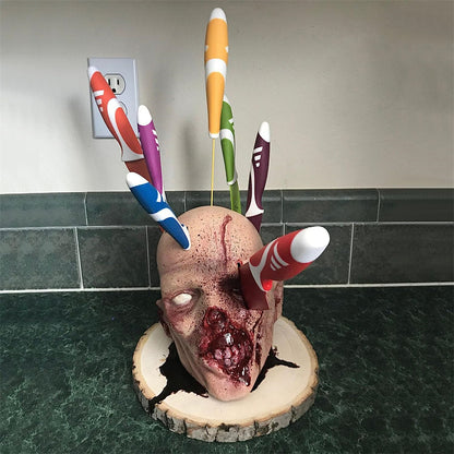 Zombie Head Knife Block