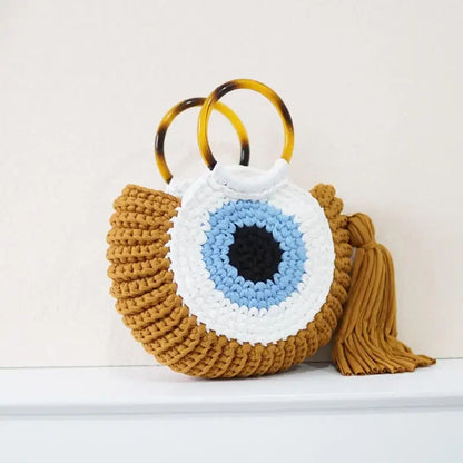 Enchanting Eye Woven Crochet Bag