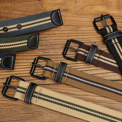 Striped Canvas Belt