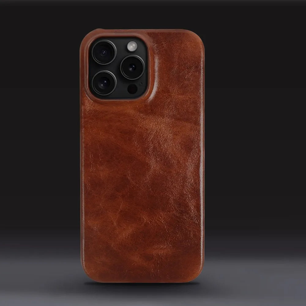 Signature Leather iPhone Shell Case