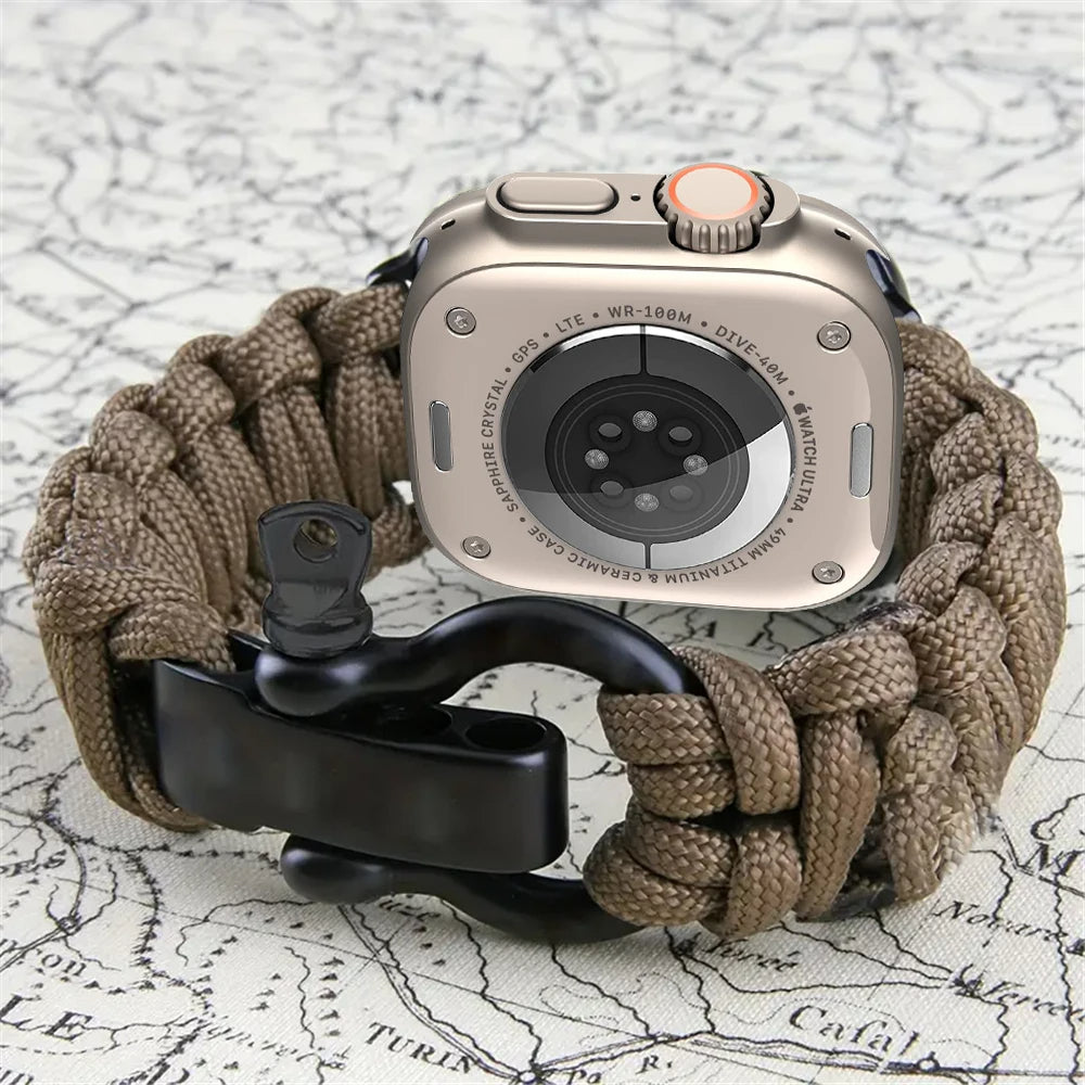 Rugged Timekeeper Paracord Apple Watch Band