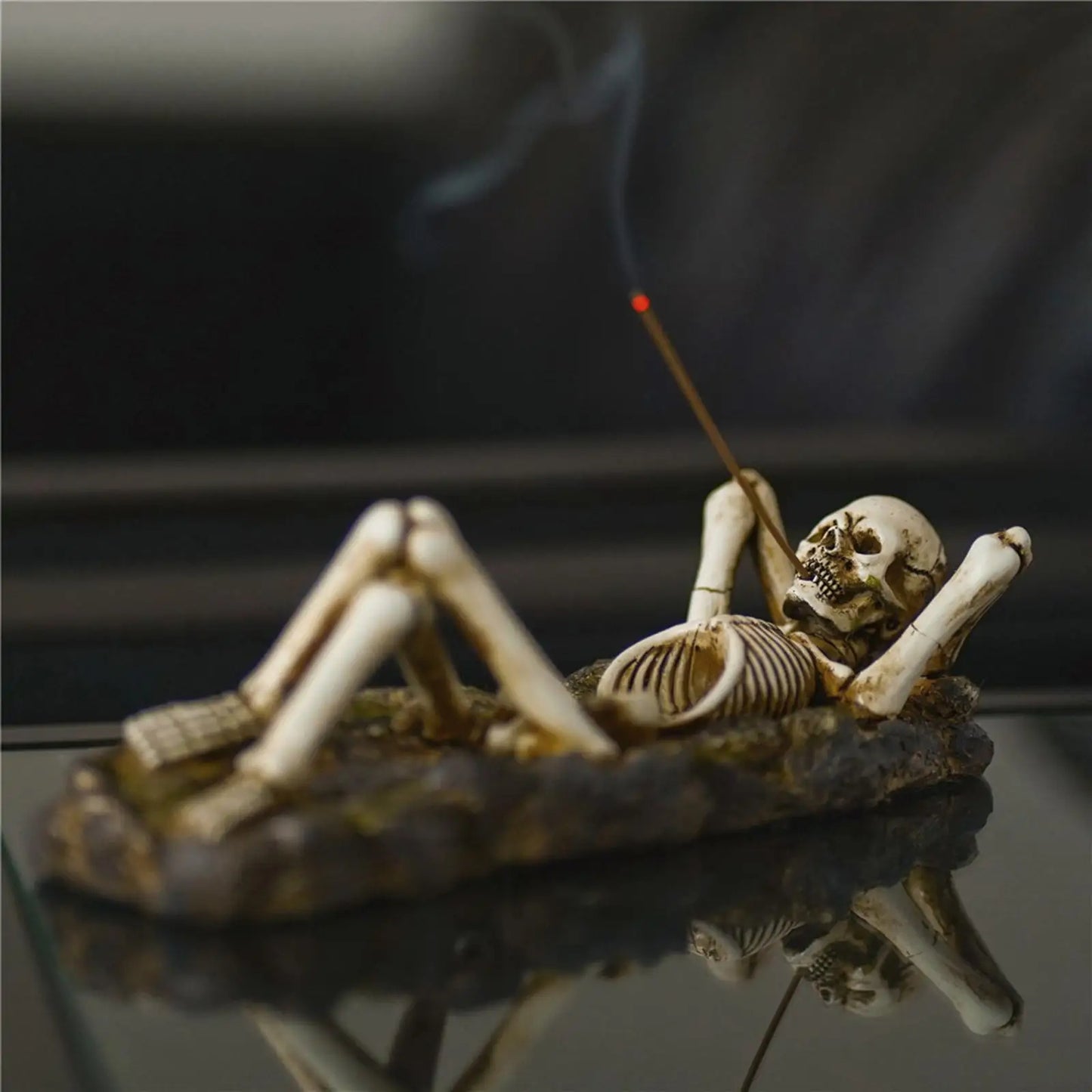 Serene Skeleton Incense Holder