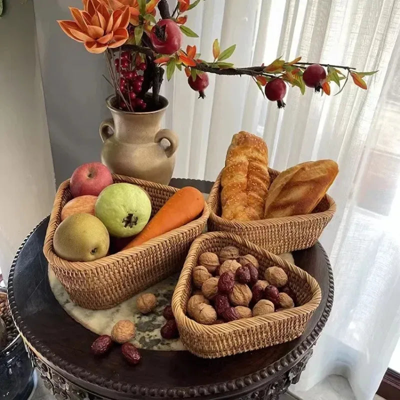 Rattan Fruit Serving Basket