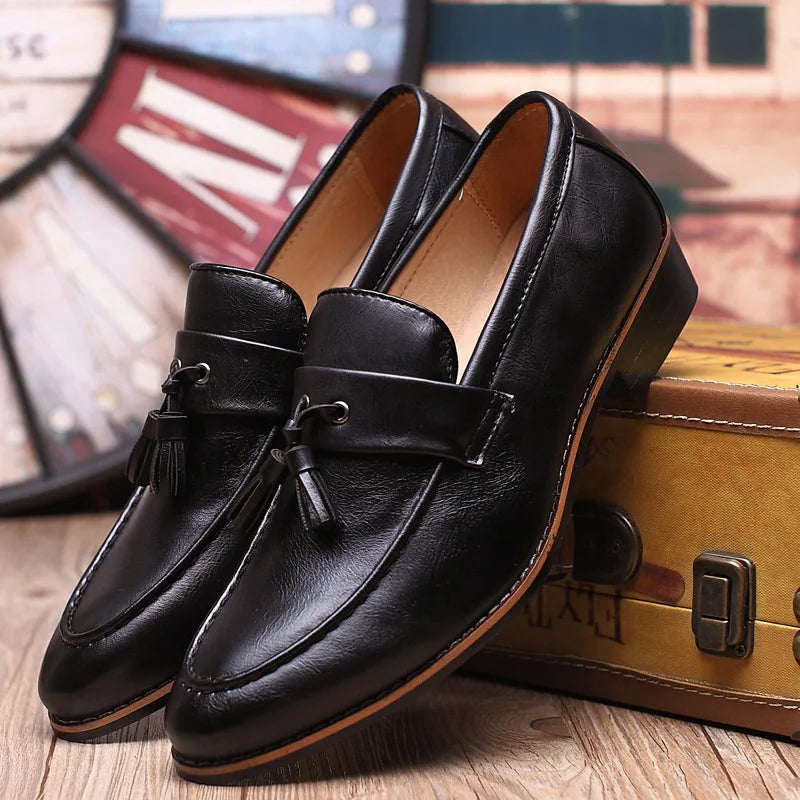 Moccasin Style Tasseled Loafers