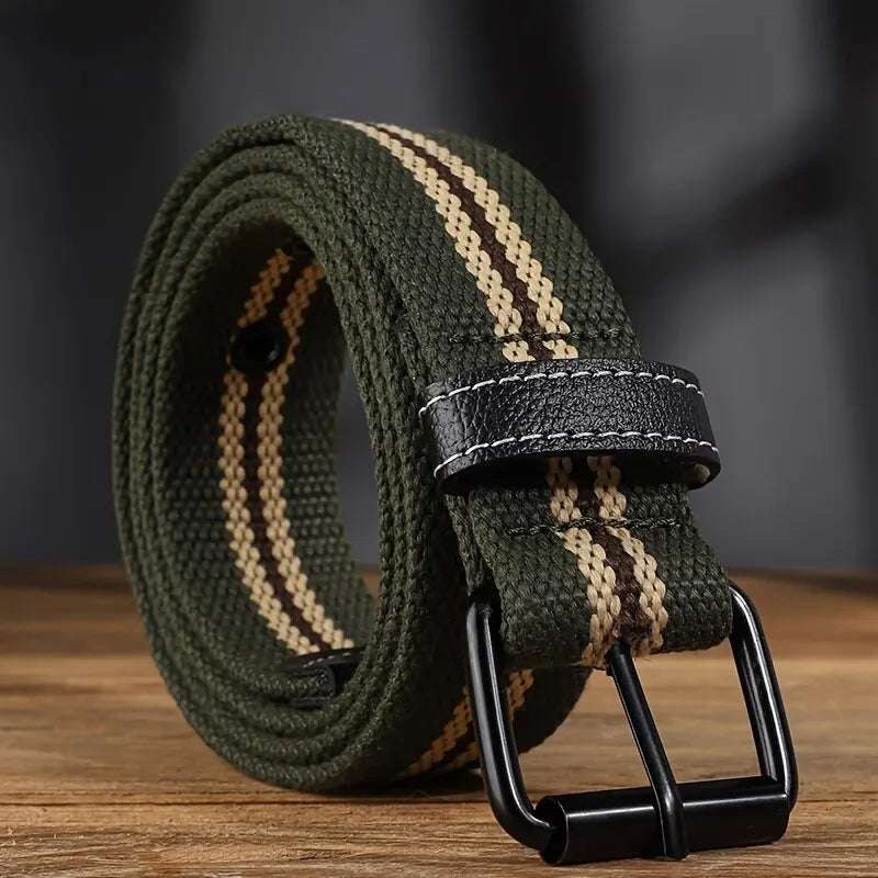 Striped Canvas Belt