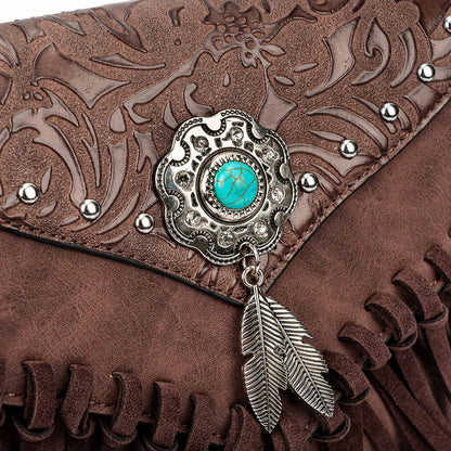 Navaho Dream Leather Fringe Bag