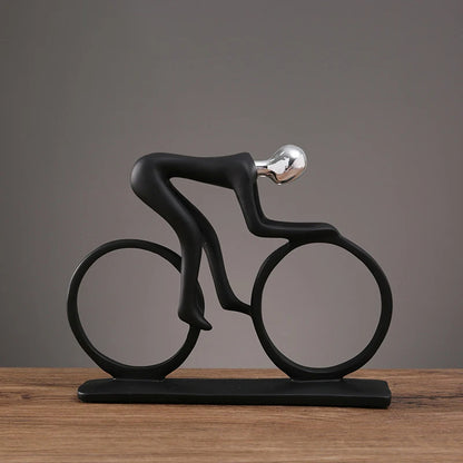 Cyclist In Motion Sculpture