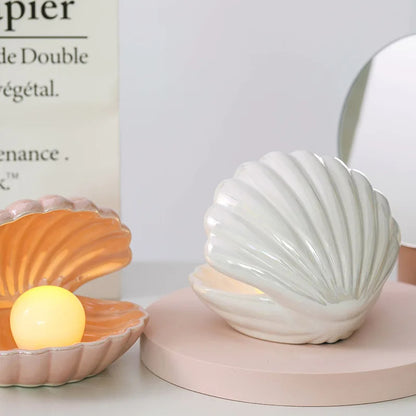 Radiant Clamshell Storage Tray & Lamp