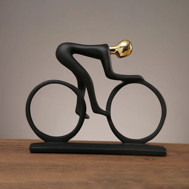 Cyclist In Motion Sculpture