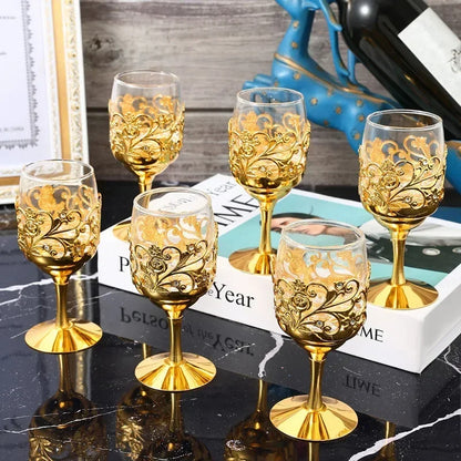 Gilded Splendor Wine Glass Set of 4