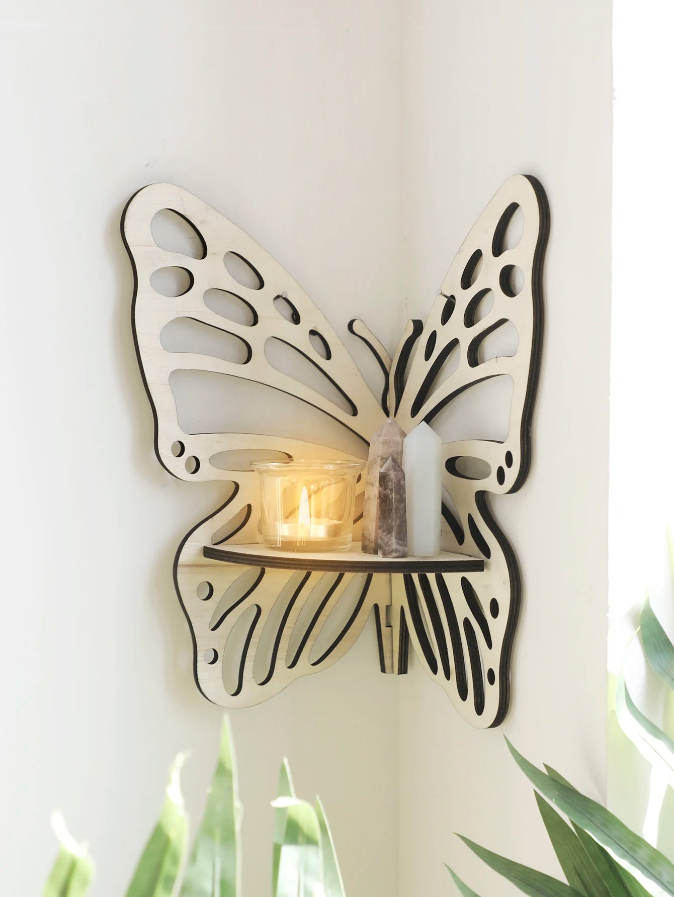 Tranquil Wings Butterfly Wall Shelf