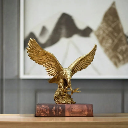 Golden Apex Noble Eagle Sculpture