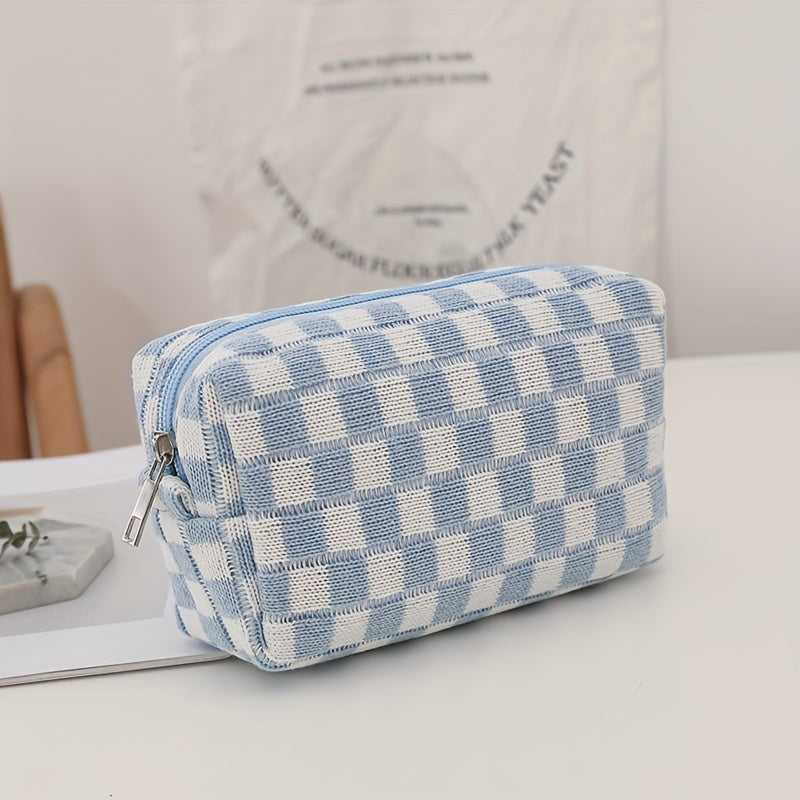 Modern Checkered Vanity Bag