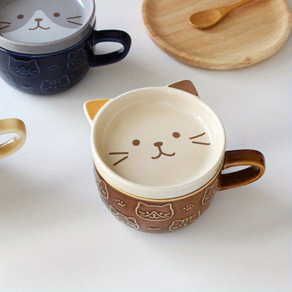 Meow Mug with Matching Dish Lid