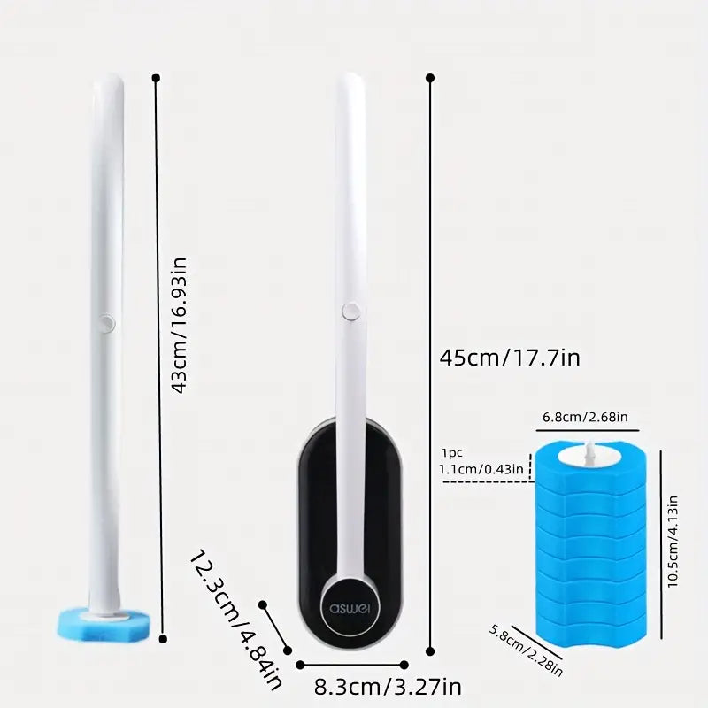 Disposable Toilet Brush with Replaceable Heads