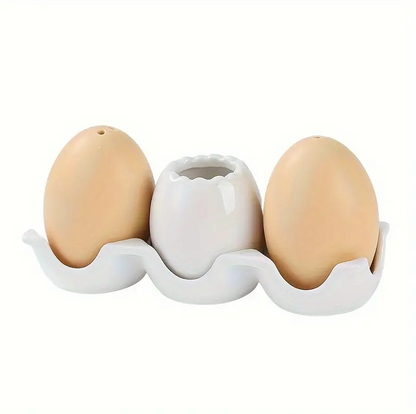 Egg-Shaped Salt & Pepper Shakers