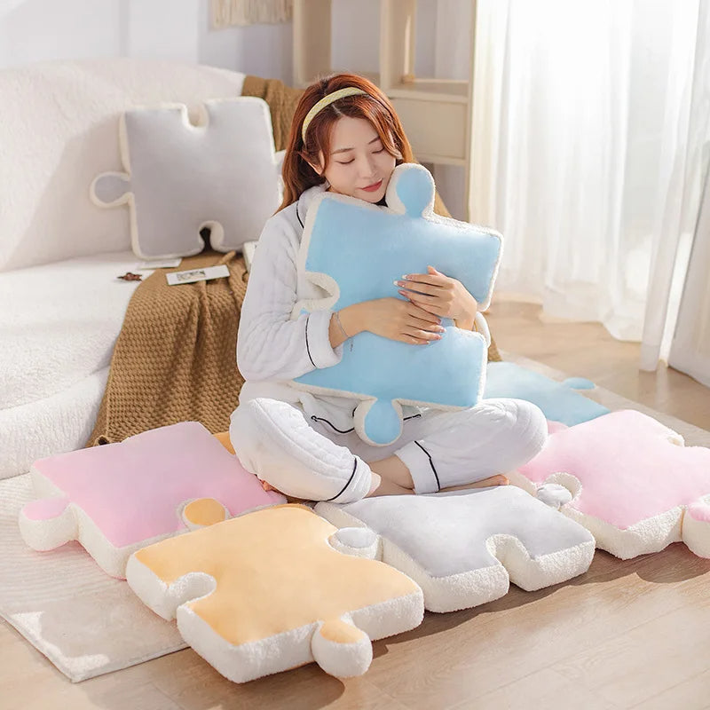 Playful Puzzle Plush Cushions