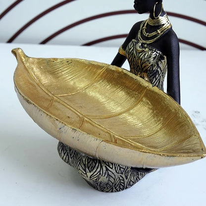 Elegant African Queen Resin Tray