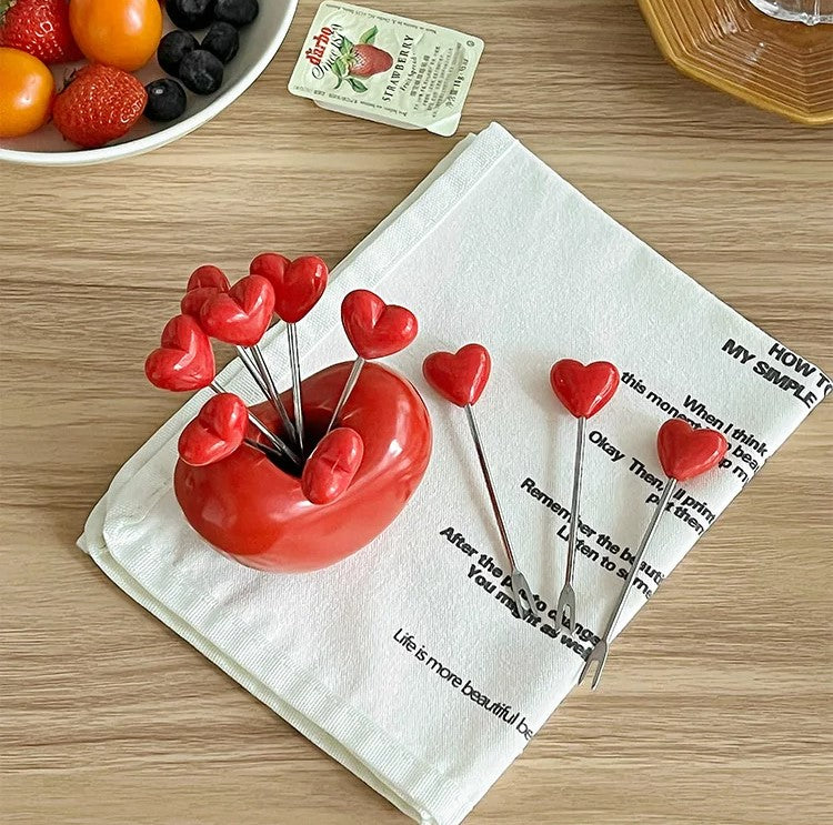 Cupid's Fruit Fork Set