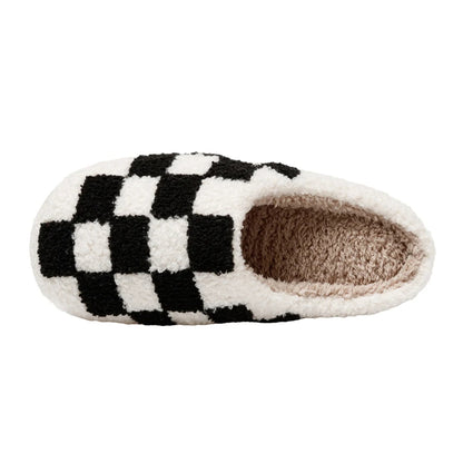 Manor Check Shearling Slippers