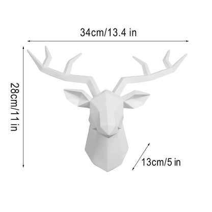 Contemporary Geometric Deer Wall Sculpture