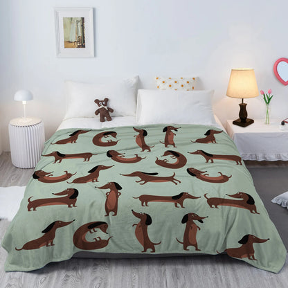 Cozy Dachshund Throw Blanket