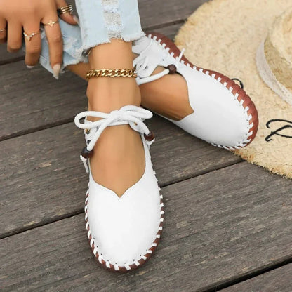 Boho Chic Leather Flats