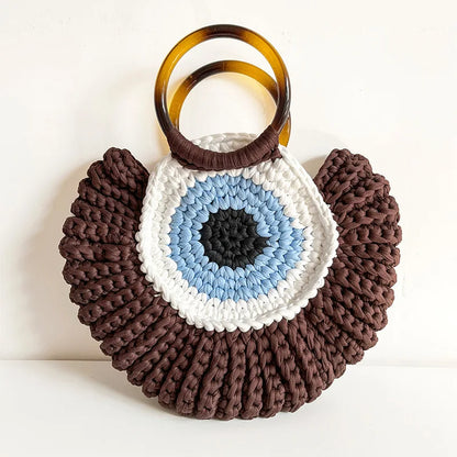 Enchanting Eye Woven Crochet Bag