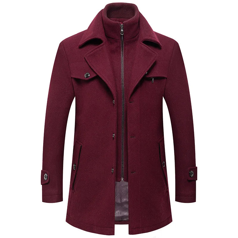 Modern Classic Double Collar Overcoat