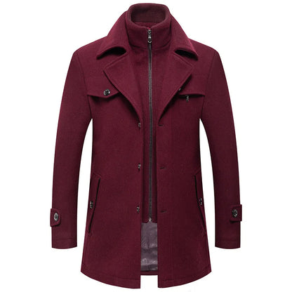 Modern Classic Double Collar Overcoat